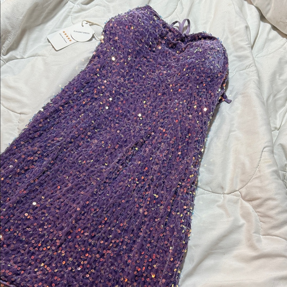 Zara Sparkling Purple Mini Dress